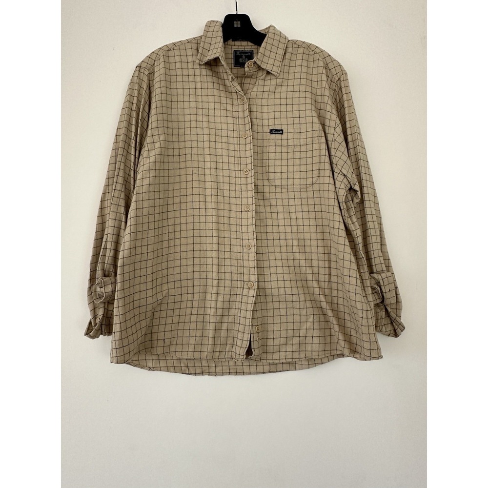 Façonnable 100% Cotton XL Classique Striped Plaid Botton Up Long Sleeve Shirt